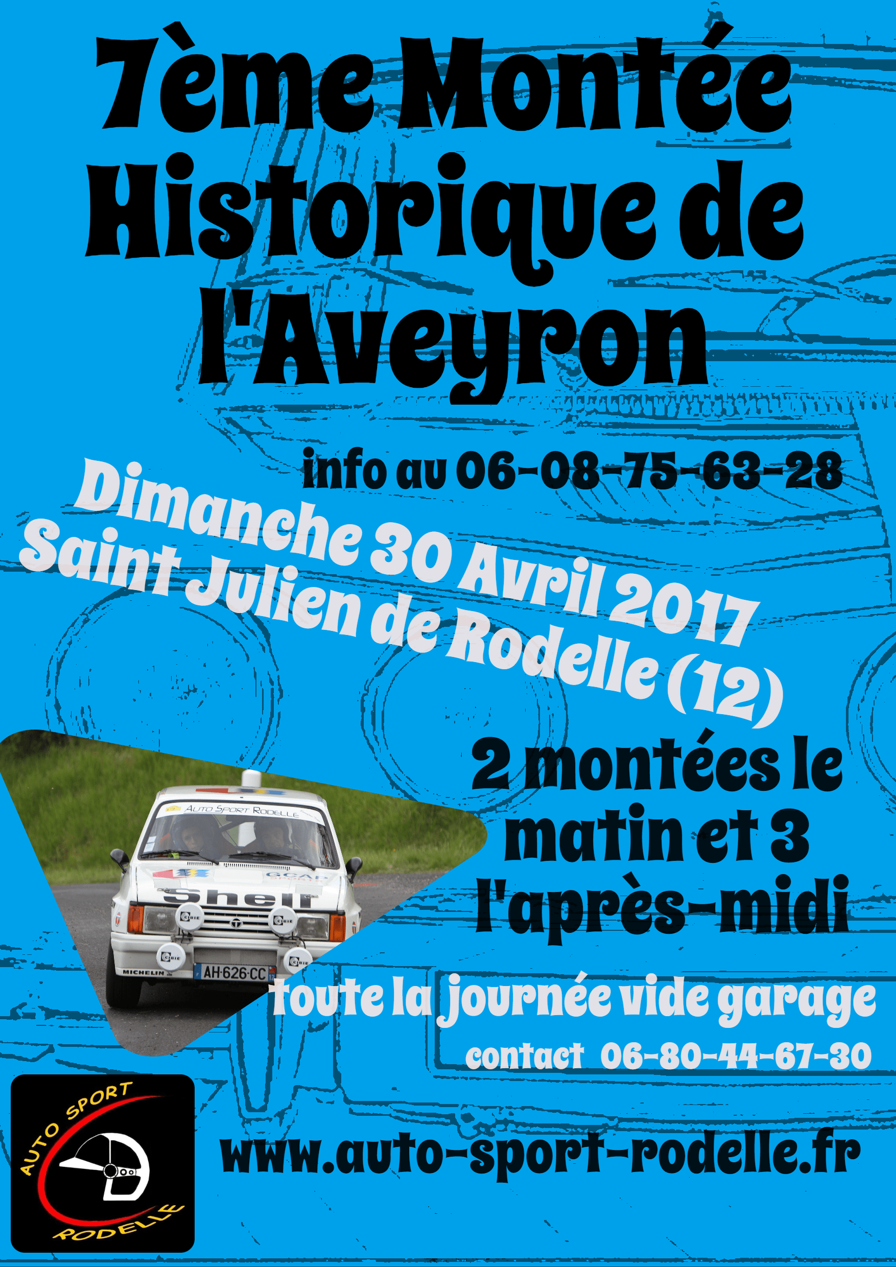 Affiche - Montée historique de l'Aveyron 2017 - Auto Sport Rodelle